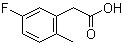 (5-氟-2-甲基苯基)乙酸分子结构 (CAS 261951-75-1)