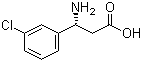 (R)-3-氨基-3-(3-氯苯基)丙酸分子结构 (CAS 262429-49-2)
