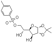 1,2-O-异丙亚基-alpha-D-呋喃葡萄糖 6-对甲苯磺酸酯分子结构 (CAS 26275-20-7)