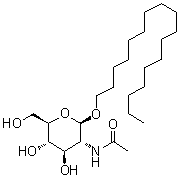十七烷基 2-(乙酰氨基)-2-脱氧-beta-D-吡喃葡萄糖苷分子结构 (CAS 262856-90-6)