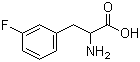 3-氟苯丙氨酸分子结构 (CAS 2629-54-1)