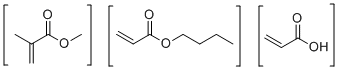 CAS # 26300-51-6, 2-methyl-2-Propenoic acid methyl ester polymer with butyl 2-propenoate and 2-propenoic acid, Methyl methacrylate butyl acrylate acrylic acid polymer