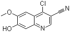 structure of CAS# 263149-10-6, 4-Chloro-3-cyano-7-hydroxy-6-methoxyquinoline