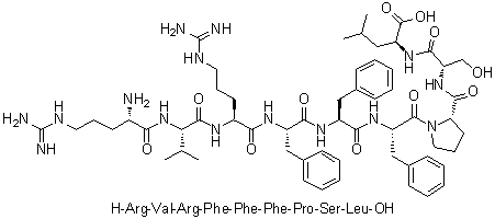 CAS # 263766-36-5, L-Arginyl-L-valyl-L-arginyl-L-phenylalanyl-L-phenylalanyl-L-phenylalanyl-L-prolyl-L-seryl-L-leucine