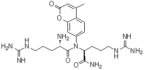 L-精氨酰-N-(4-甲基-2-氧代-2H-1-苯并吡喃-7-基)-L-精氨酰胺分子结构 (CAS 263843-55-6)