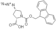 (2S,4S)-4-叠氮基-1,2-吡咯烷二甲酸 1-(9H-芴-9-基甲基)酯分子结构 (CAS 263847-08-1)