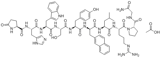 那法瑞林乙酸酯分子结构 (CAS 263878-43-9)