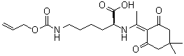 N2-[1-(4,4-二甲基-2,6-二氧代环己基亚基)乙基]-N6-[(2-丙烯-1-基氧基)羰基]-L-赖氨酸分子结构 (CAS 264230-73-1)