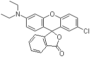 CAS 登录号：26567-23-7, 2'-氯-6'-(二乙氨基)荧烷, 2'-氯-6'-(二乙氨基)螺[异苯并呋喃-1(3H),9'-(9H)呫吨]-3-酮