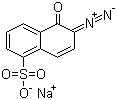 CAS # 2657-00-3, Sodium 2-diazo-1-naphthol-5-sulfonate, 2-Diazo-1-naphthol-5-sulfonic acid sodium salt, 6-Diazo-5-hydroxy-1-naphthalenesulfonic acid sodium salt, 6-Diazo-5,6-dihydro-5-oxonaphthalene-1-sulfonic acid sodium salt