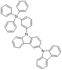 9-(3-(三苯基硅烷基)苯基)-9h-3,9'-联咔唑分子结构 (CAS 2665768-26-1)