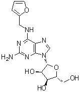 2-氨基-N-(2-呋喃基甲基)腺苷分子结构 (CAS 26783-39-1)