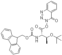 [(1S,2S)-2-叔丁氧基-1-[[(4-氧代-1,2,3-苯并三嗪-3(4H)-基)氧基]羰基]丙基]氨基甲酸芴甲基酯分子结构 (CAS 267882-90-6)