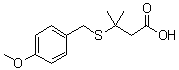 CAS # 268219-99-4, 3-[[(4-Methoxyphenyl)methyl]thio]-3-methylbutanoic acid