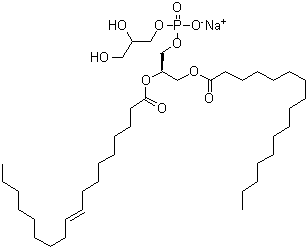 structure of CAS# 268550-95-4, 1-棕榈酰-2-油酰基-sn-甘油-3-磷酰-(1'-外消旋-甘油)钠盐