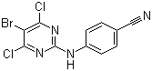 4-[(5-溴-4,6-二氯-2-嘧啶)氨基]苯甲腈分子结构 (CAS 269055-75-6)