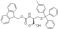 N-[芴甲氧羰基]-S-[(4-甲基苯基)二苯基甲基]-L-半胱氨酸分子结构 (CAS 269067-38-1)