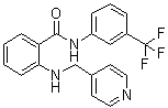 structure of CAS# 269390-77-4, 2-[(4-吡啶基甲基)氨基]-N-[3-(三氟甲基)苯基]苯甲酰胺