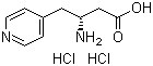 (R)-3-氨基-4-(4-吡啶基)丁酸二盐酸盐分子结构 (CAS 269396-67-0)