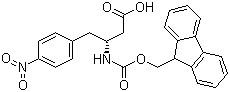 Fmoc-(R)-3-氨基-4-(4-硝基苯基)丁酸分子结构 (CAS 269398-78-9)