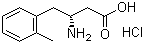 (R)-3-氨基-4-(2-甲基苯基)丁酸盐酸盐分子结构 (CAS 269398-79-0)