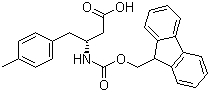 (R)-N-芴甲氧羰基-3-氨基-4-(4-甲基苯基)丁酸分子结构 (CAS 269398-86-9)