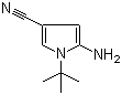 5-氨基-1-叔丁基-1H-吡咯-3-甲腈分子结构 (CAS 269726-49-0)