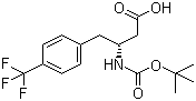 structure of CAS# 269726-77-4, Boc-(R)-3-Amino-4-(4-trifluoromethylphenyl)butyric acid