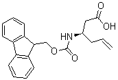 (3R)-3-[[芴甲氧羰基]氨基]-5-己烯酸分子结构 (CAS 269726-95-6)