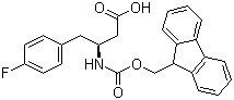 structure of CAS# 270062-83-4, (S)-N-芴甲氧羰基-3-氨基-4-(4-氟苯基)丁酸