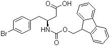 Fmoc-(S)-3-氨基-4-(4-溴苯基)丁酸分子结构 (CAS 270062-86-7)