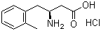 (S)-3-氨基-4-(2-甲基苯基)丁酸盐酸盐分子结构 (CAS 270062-89-0)
