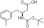 (S)-N-叔丁氧羰基-3-氨基-4-(3-甲基苯基)丁酸分子结构 (CAS 270062-93-6)