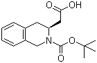 Boc-(S)-1,2,3,4-四氢异喹啉-3-乙酸分子结构 (CAS 270062-98-1)