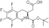 structure of CAS# 270063-42-8, N-叔丁氧羰基-(S)-3-氨基-4-(五氟苯基)丁酸