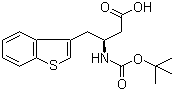N-叔丁氧羰基-(S)-3-氨基-4-(3-苯并噻吩基)丁酸分子结构 (CAS 270063-45-1)