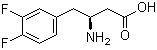 (S)-3-氨基-4-(3,4-二氟苯基)丁酸分子结构 (CAS 270063-53-1)