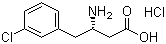 structure of CAS# 270596-38-8, (S)-3-氨基-4-(3-氯苯基)丁酸盐酸盐