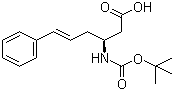 (3S)-3-[[叔丁氧羰基]氨基]-6-苯基-5-己烯酸分子结构 (CAS 270596-44-6)