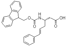 (3S)-3-[[芴甲氧羰基]氨基]-6-苯基-5-己烯酸分子结构 (CAS 270596-45-7)