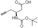 (3S)-3-[[叔丁氧羰基]氨基]-5-己炔酸分子结构 (CAS 270596-47-9)