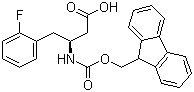 (S)-N-芴甲氧羰基-3-氨基-4-(2-氟苯基)丁酸分子结构 (CAS 270596-49-1)