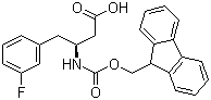 (S)-N-芴甲氧羰基-3-氨基-4-(3-氟苯基)丁酸分子结构 (CAS 270596-52-6)