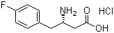 (S)-3-氨基-4-(4-氟苯基)丁酸盐酸盐分子结构 (CAS 270596-53-7)