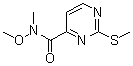 N-甲氧基-N-甲基-2-(甲硫基)嘧啶-4-甲酰胺分子结构 (CAS 271247-59-7)