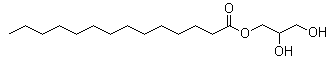 甘油单肉豆蔻酸酯分子结构 (CAS 27214-38-6)