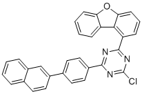 2-氯-4-二苯并呋喃-1-基-6-(4-萘-2-基苯基)-1,3,5-三嗪分子结构 (CAS 2722775-74-6)