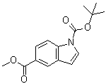 1H-吲哚-1,5-二甲酸 1-叔丁基 5-甲基酯分子结构 (CAS 272438-11-6)