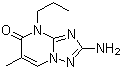2-Amino-6-methyl-4-propyl-[1,2,4]triazolo[1,5-a]pyrimidin-5-one molecular structure (CAS 27277-00-5)