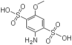4-甲氧基苯胺-2,5-二磺酸分子结构 (CAS 27327-48-6)